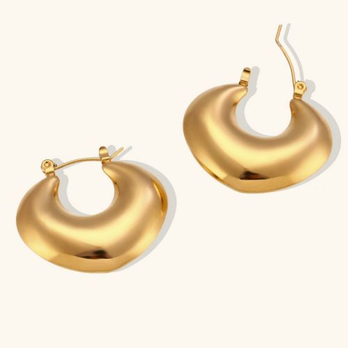 Gold 316L Steel Hoop Earrings