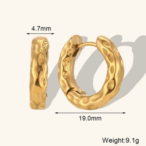 Gold 316L Steel Hoop Earrings