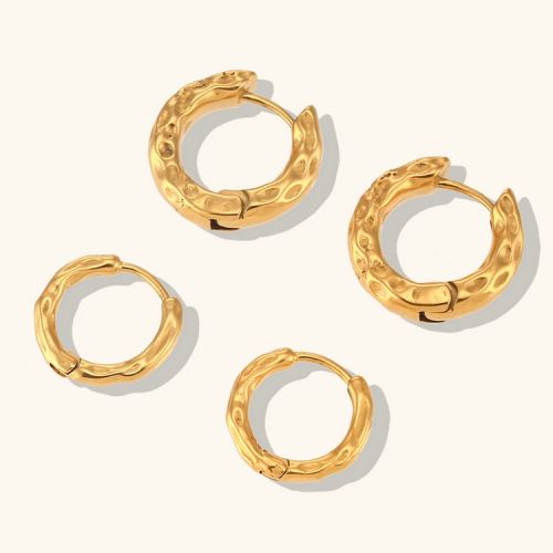 Gold 316L Steel Hoop Earrings