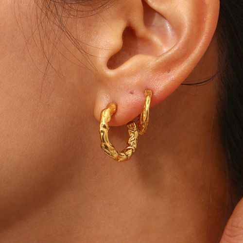 Gold 316L Steel Hoop Earrings