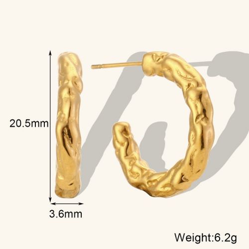 Gold 316L Steel Hoop Earrings