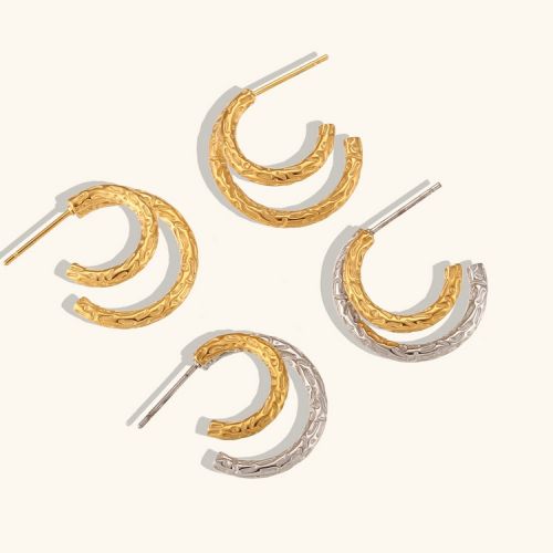 S.Steel Hoop Earrings