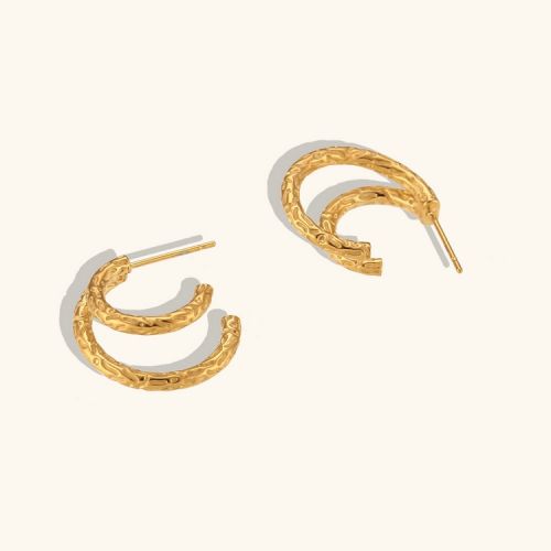 S.Steel Hoop Earrings