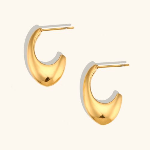 Gold 316L Steel Hoop Earrings