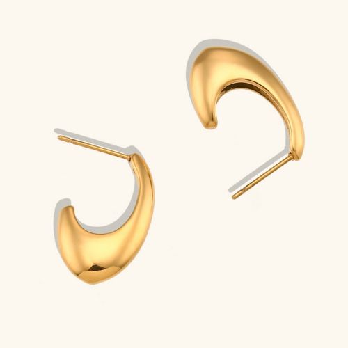 Gold 316L Steel Hoop Earrings