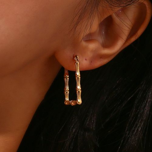 Gold 316L Steel Hoop Earrings