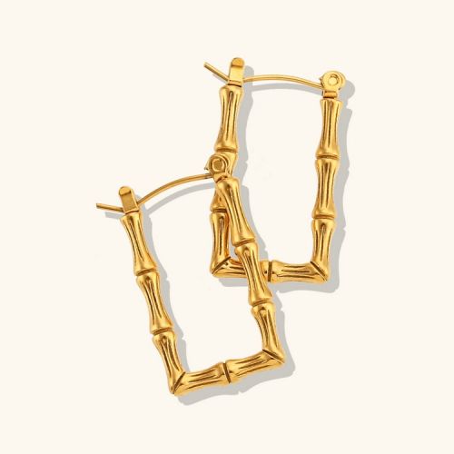 Gold 316L Steel Hoop Earrings