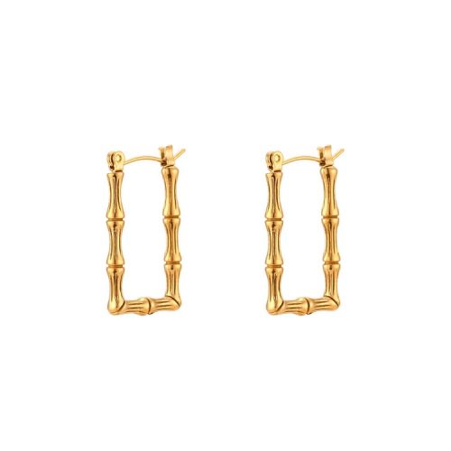 Gold 316L Steel Hoop Earrings