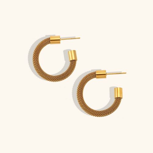 Gold 316L Steel Hoop Earrings