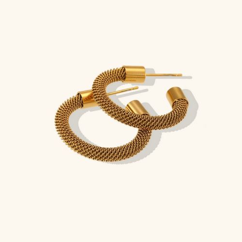 Gold 316L Steel Hoop Earrings