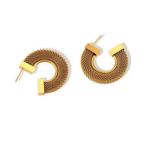 Gold 316L Steel Hoop Earrings