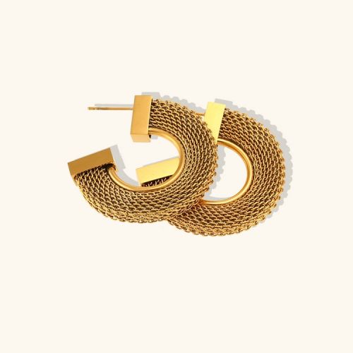 Gold 316L Steel Hoop Earrings