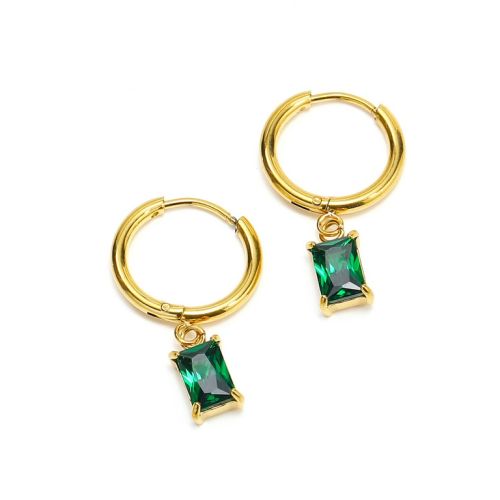 Gold Titanium Steel Earrings