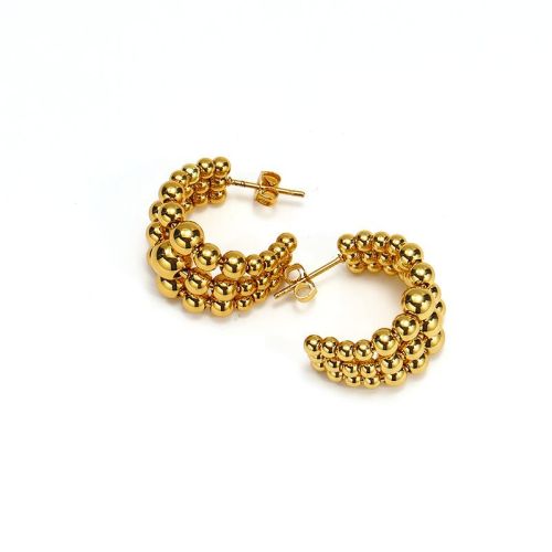 Gold Titanium Steel Earrings