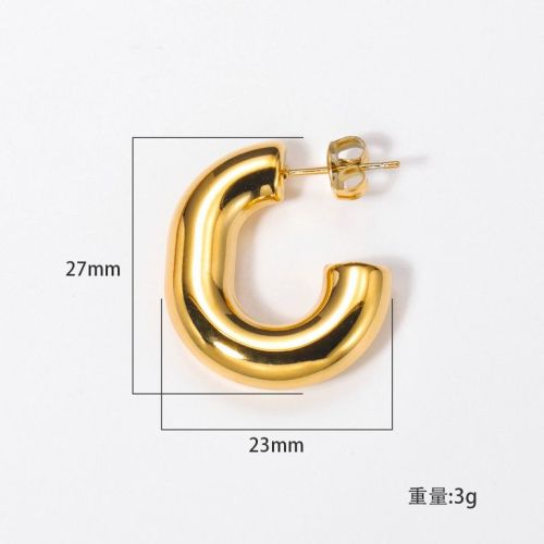 Gold S.Steel Earrings