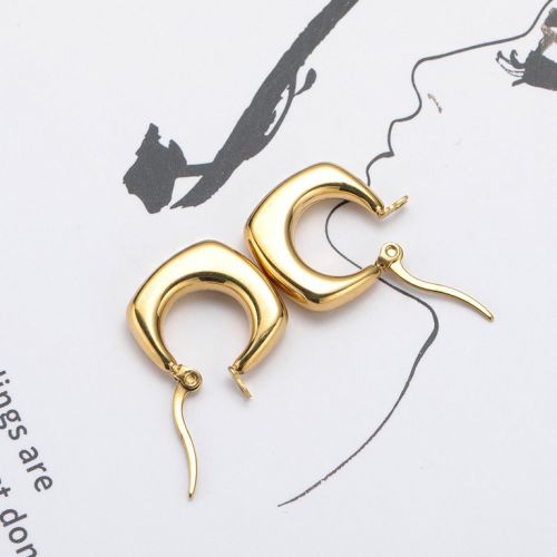 Gold Titanium Steel Earrings