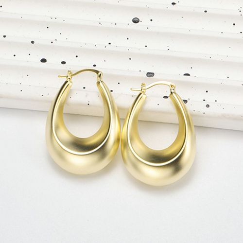 Gold Titanium Steel Earrings