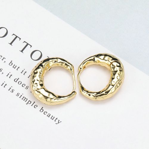 Gold Titanium Steel Hoop Earrings