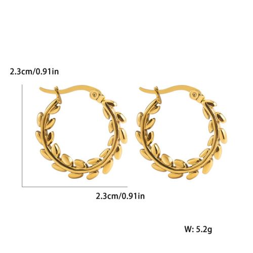 Gold S.Steel Hoop Earrings