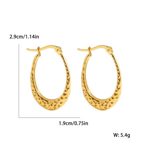 Gold S.Steel Hoop Earrings