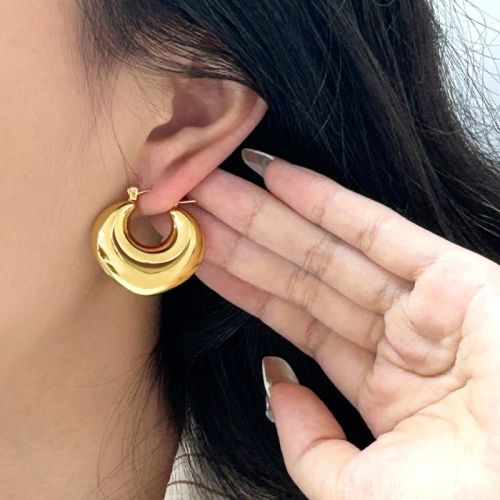 Gold S.Steel Earrings