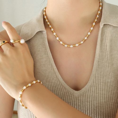 Gold Titanium Steel Pearls