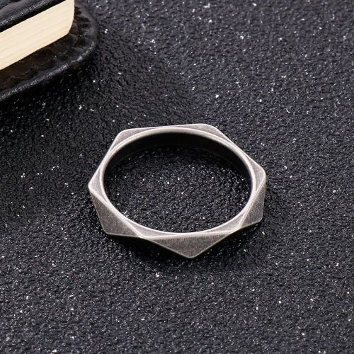 Antique silver Geometric Ring