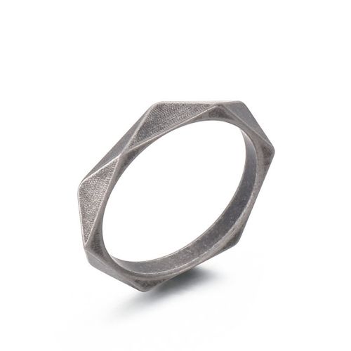 Antique silver Geometric Ring