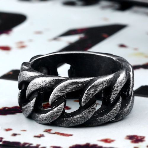 Brushed black Smooth Ring