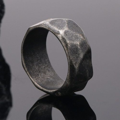 Titanium Steel Geometric Ring