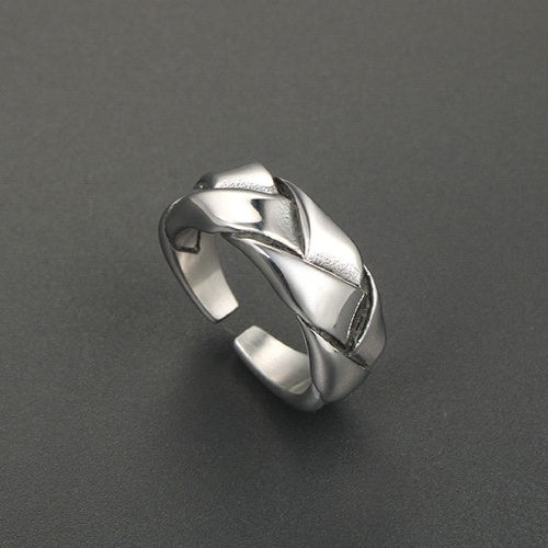 Antique silver Titanium Steel Balinese Ring