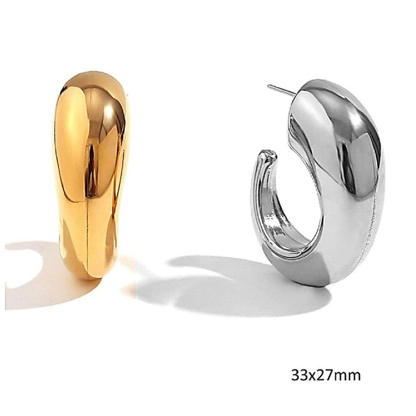 S.Steel Hoop Earrings